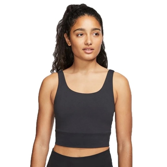 Nike Other - NIKE Yoga Luxe Crop Top Long-Line Light-Support Non-Padded Sports Bra